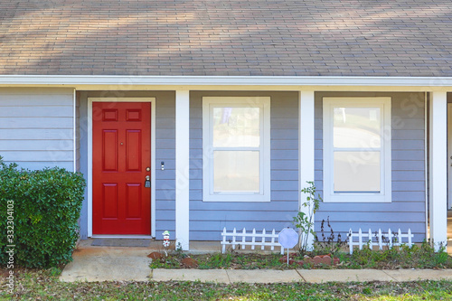 Close Up of Front Door Entrance on Old Home