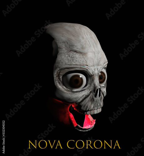 computer rendered 3d illustration of a nova corona monster