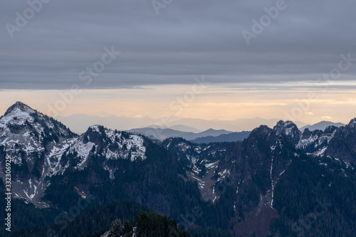 view of mountains in winter © VectorSq