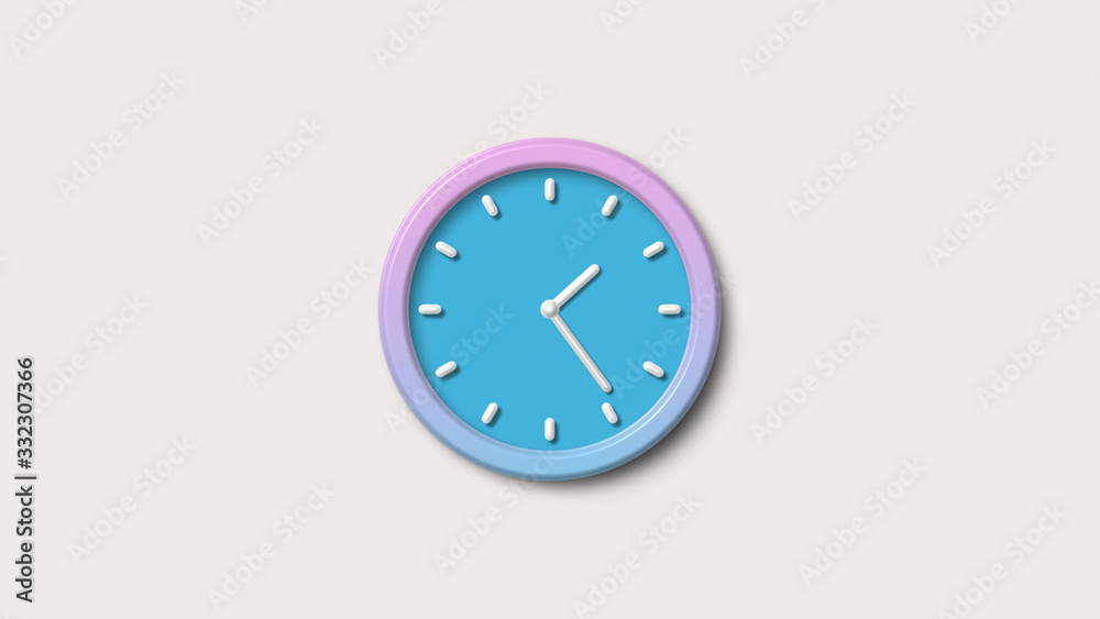 Aqua color 3d wall clock icon,White background 3d wall clock icon Aqua color 3d wall clock icon,White background 3d wall clock icon