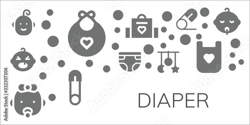 diaper icon set