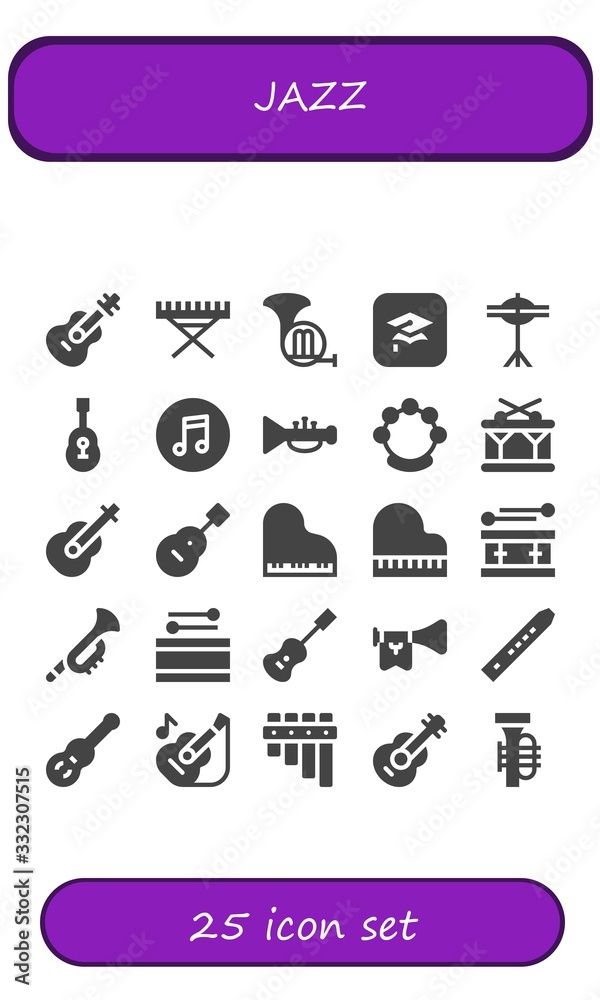 jazz icon set jazz icon set