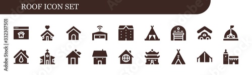Modern Simple Set of roof Vector filled Icons