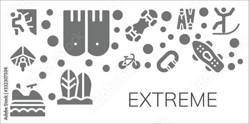 Modern Simple Set of extreme Vector filled Icons