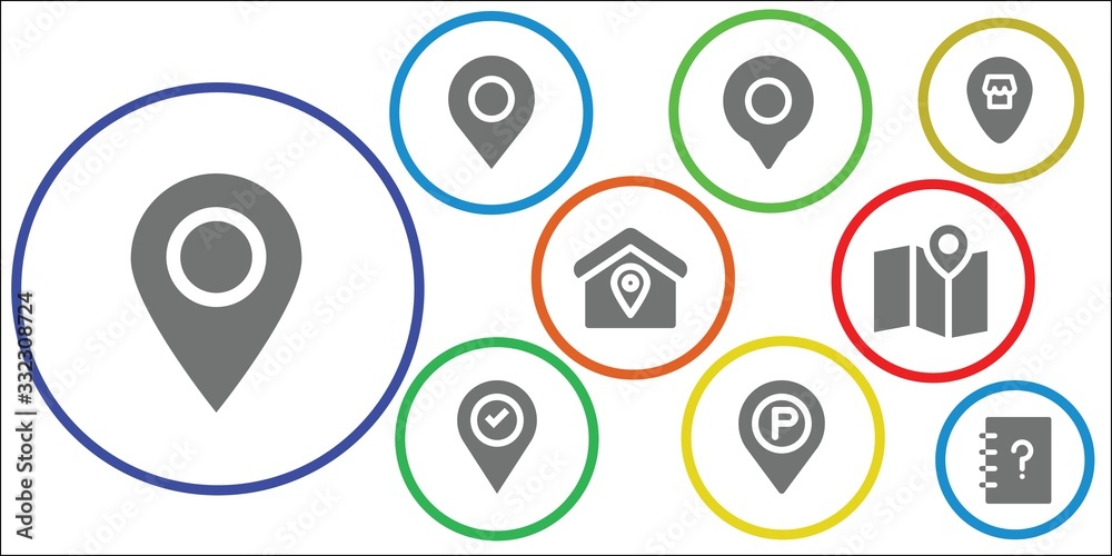 position icon set