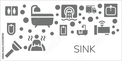 sink icon set