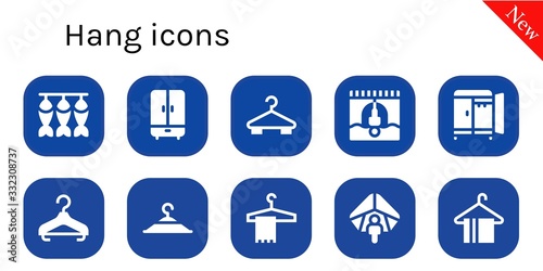 hang icon set