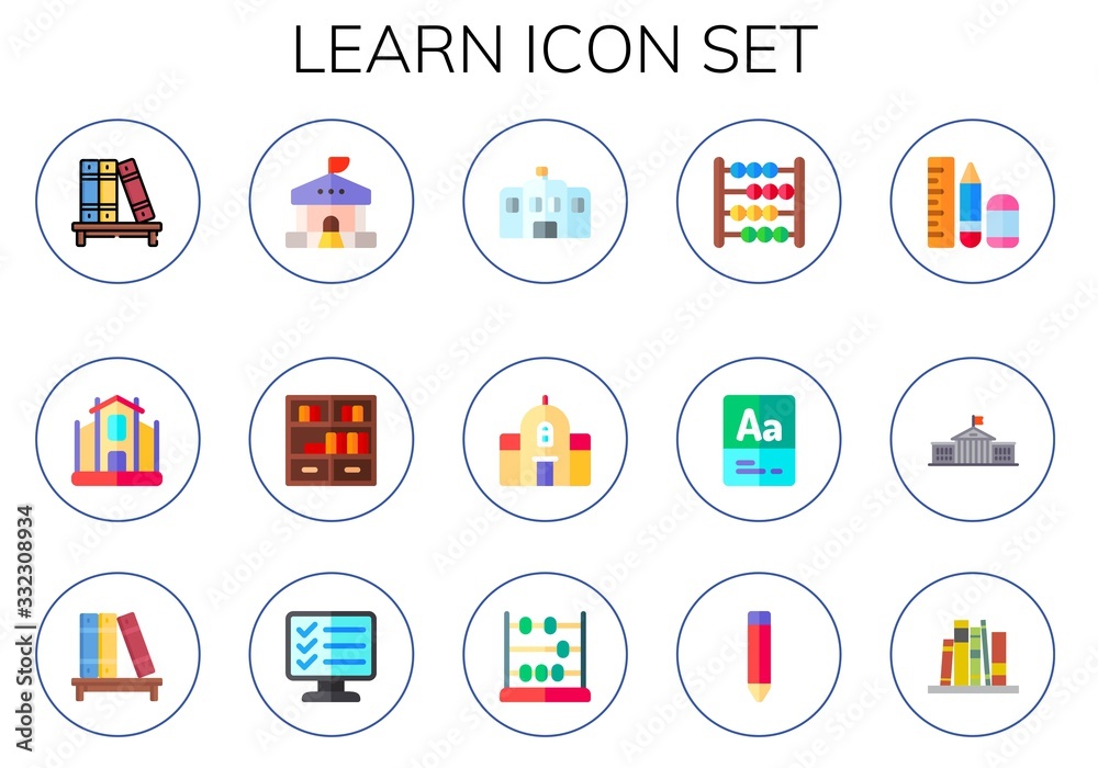 Modern Simple Set of learn Vector flat Icons Modern Simple Set of learn Vector flat Icons