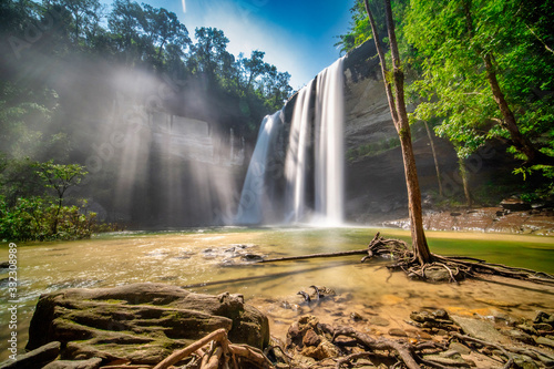 Huay Luang Waterfall is located in the area of Phu Chong Na Yoi National Park, Ubon Ratchathani,Thailand