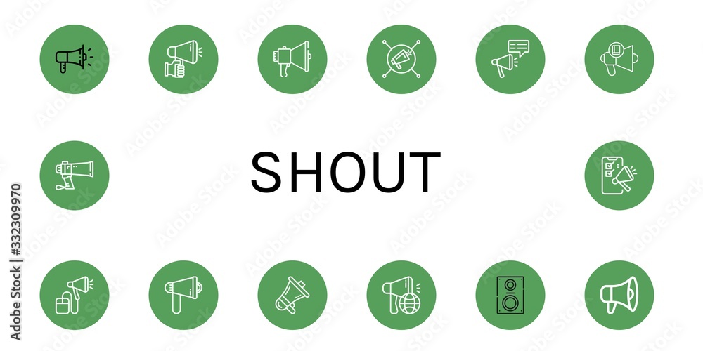 Set of shout icons Set of shout icons