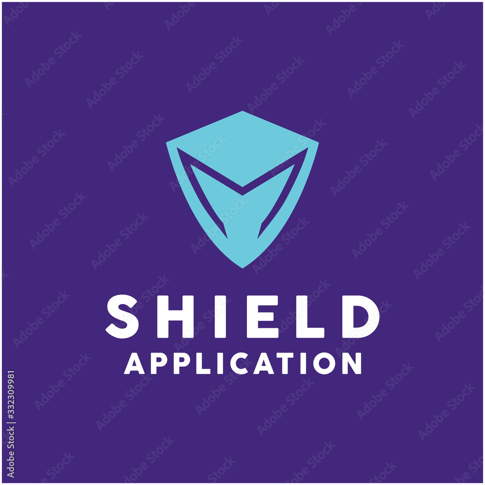 Shield logo design vector template with Flat Concept style. protect Symbol and modern icon for Company And Business.