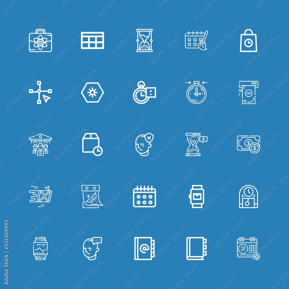 Editable 25 time icons for web and mobile Editable 25 time icons for web and mobile