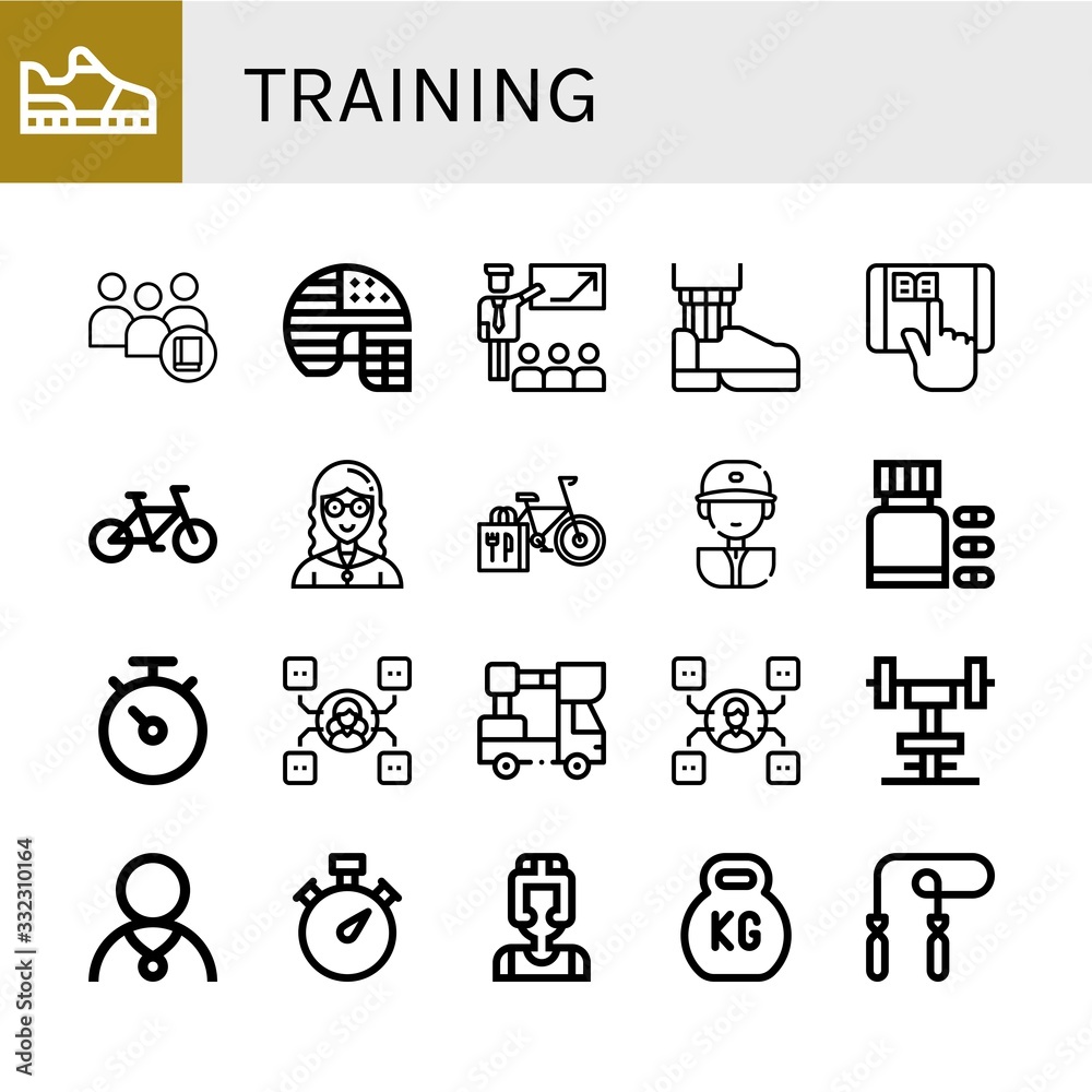 training icon set
