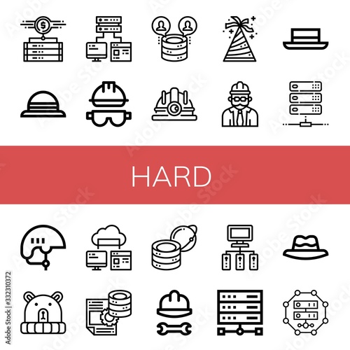 Photos Set of hard icons