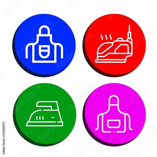 housewife simple icons set
