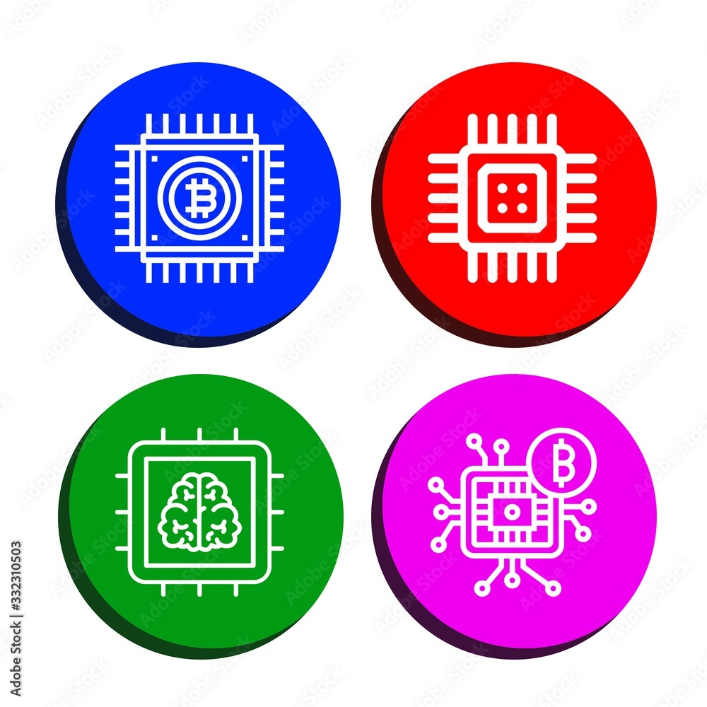 cpu icon set
