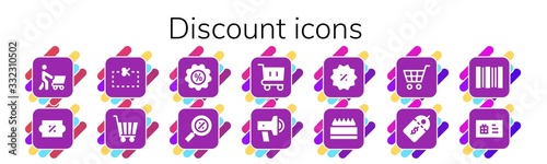 discount icon set