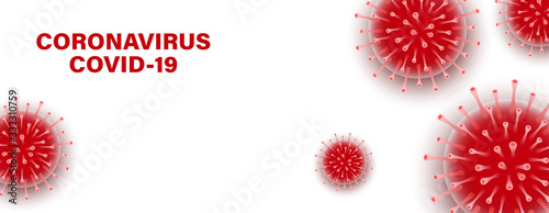 Coronavirus. Virus. COVID-2019. Outbreak coronavirus. Pandemic, medical, healthcare, infectious, virology, epidemiology concept. Corona virus 2019-nCoV. 3D background. Vector illustration.