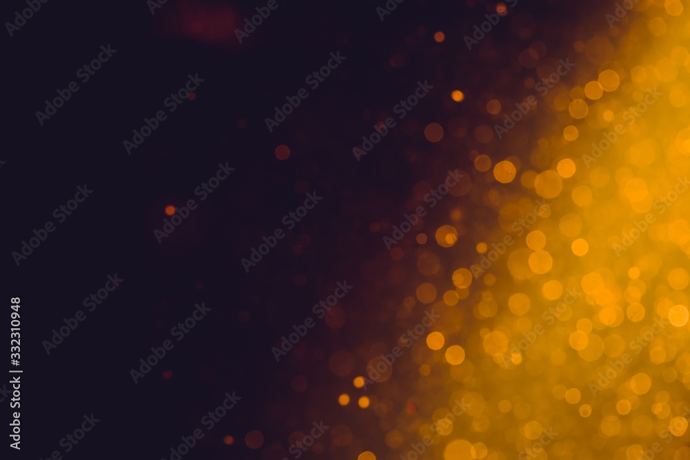 Abstract Gold bokeh for Celebration.Merry Christmas and New Year