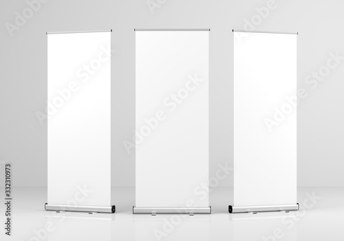 Roll Up Banner Stand Mockup. photo
