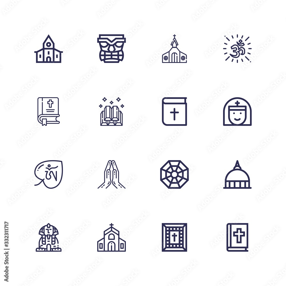 Editable 16 god icons for web and mobile