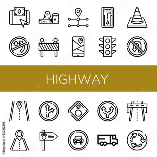highway icon set