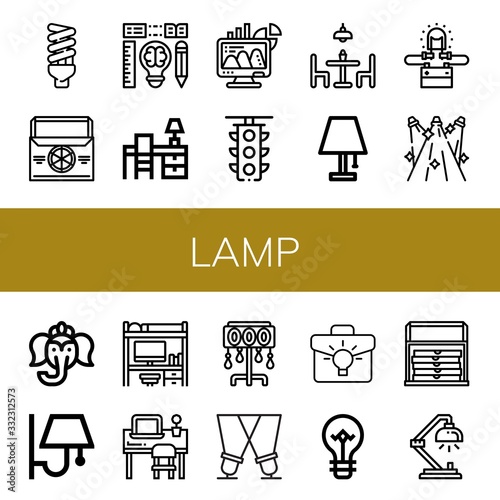 lamp icon set