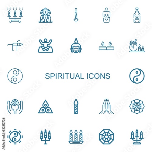 Editable 22 spiritual icons for web and mobile