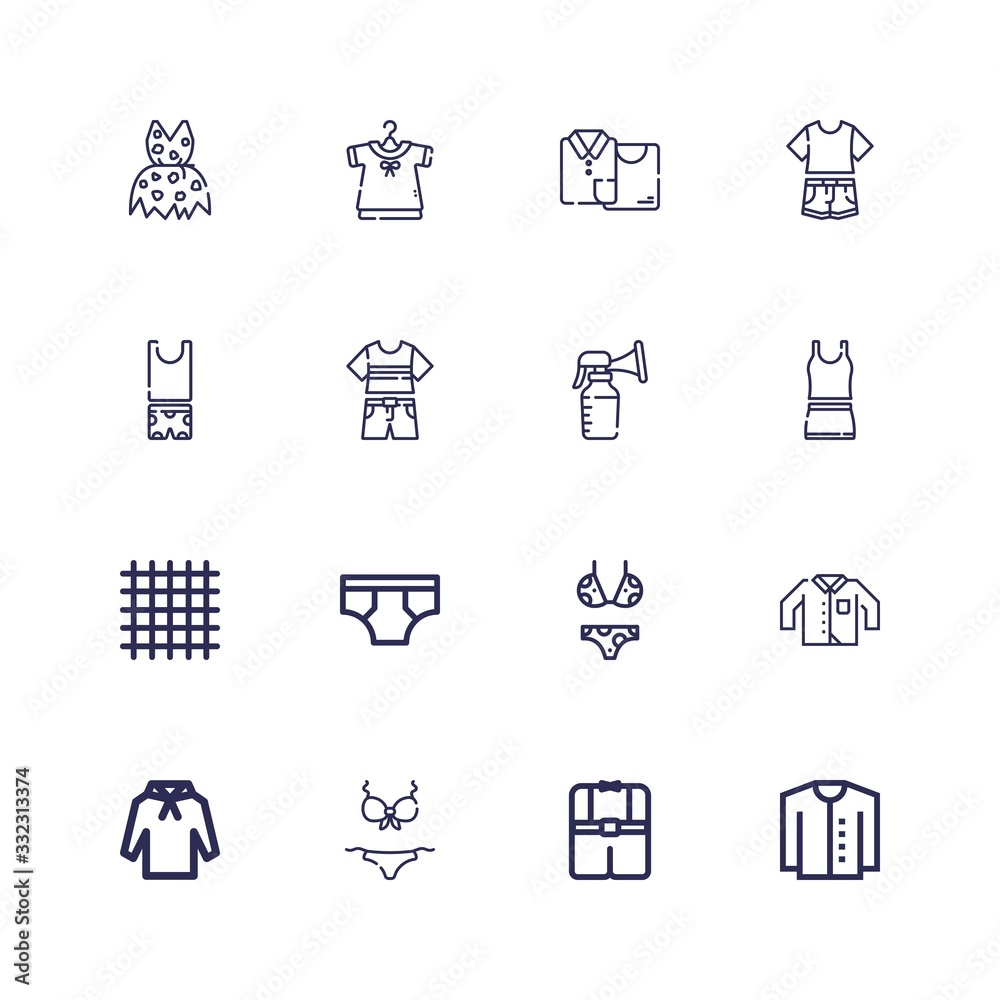 Editable 16 bra icons for web and mobile Editable 16 bra icons for web and mobile