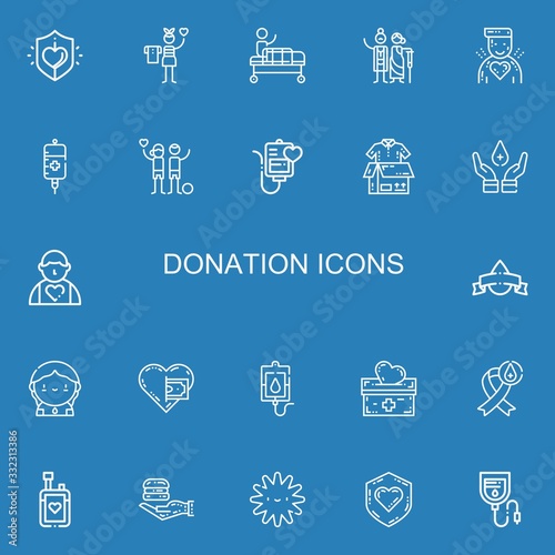 Editable 22 donation icons for web and mobile