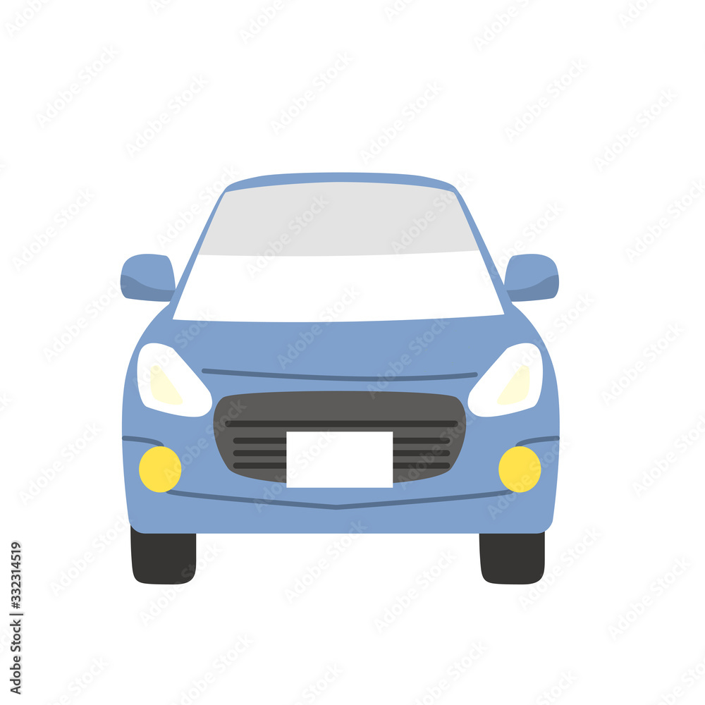 Obraz premium 自動車 車 自動車保険 イラスト ベクター 青