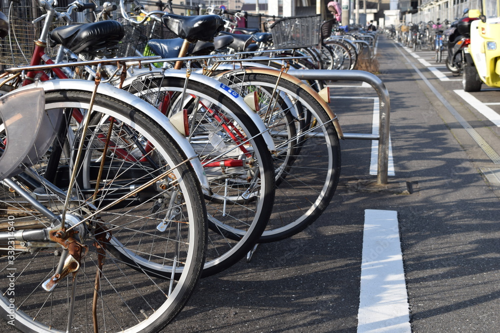 Obraz premium 自転車置き場
