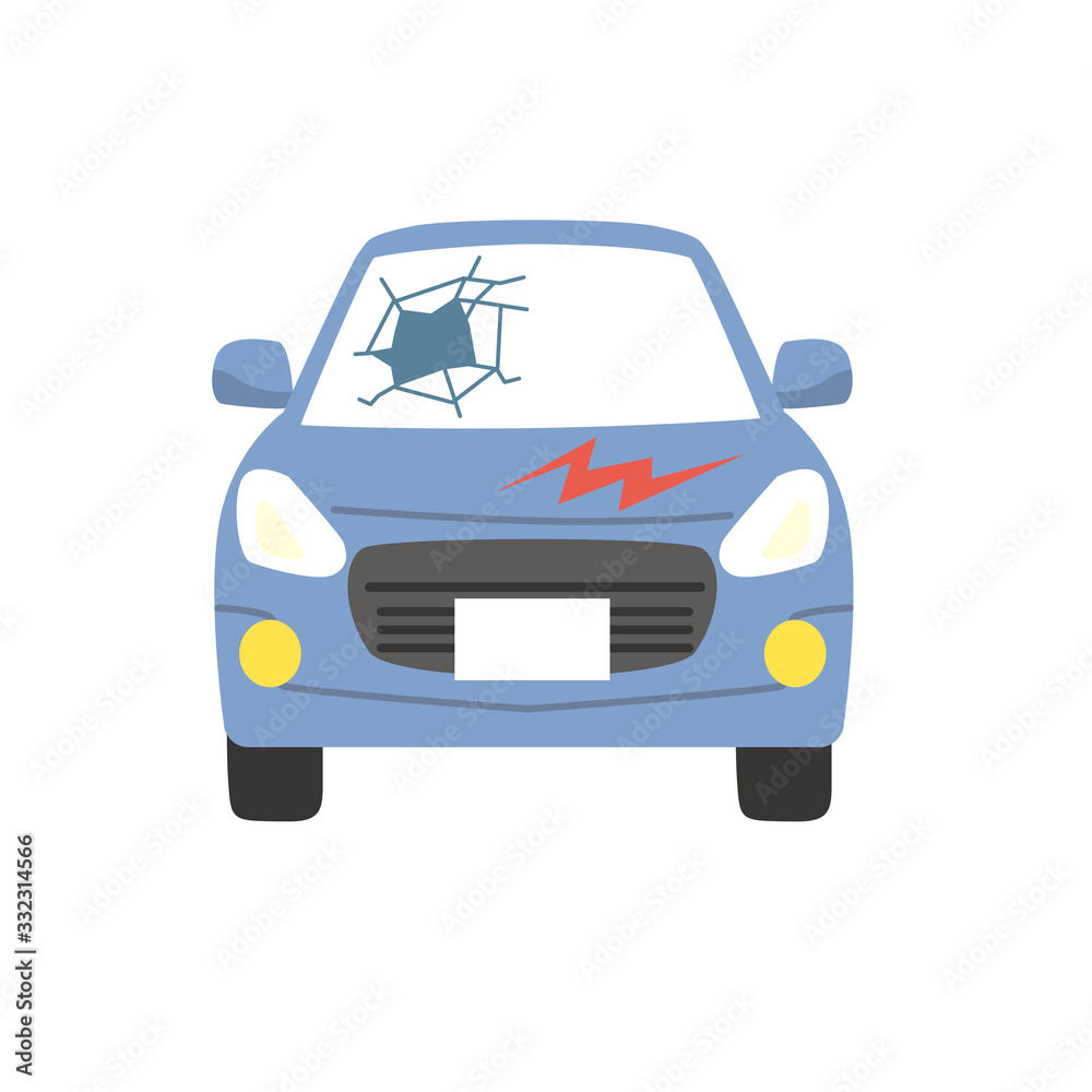 キズをつけられる車 自動車保険 イラスト キズをつけられる車 自動車保険 イラスト