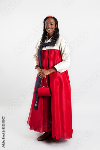 young woman in Korean Costume