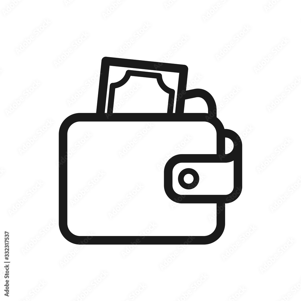 wallet icon in trendy flat style wallet icon in trendy flat style