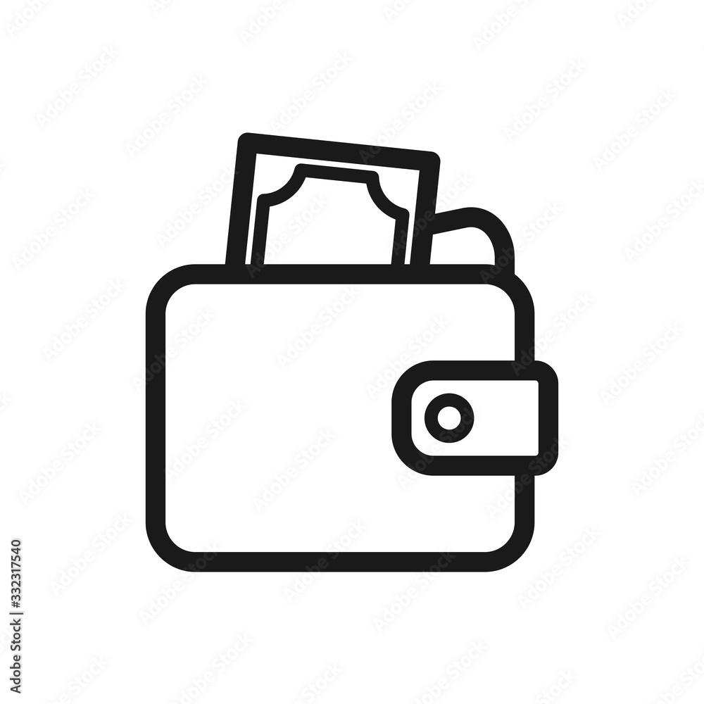 wallet icon in trendy flat style wallet icon in trendy flat style
