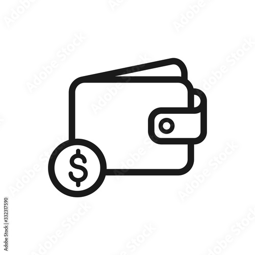 wallet icon in trendy flat style