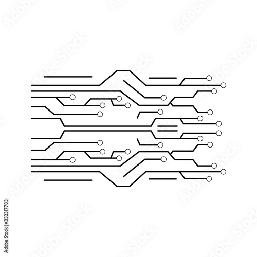 circuit logo template vector icon illustration design