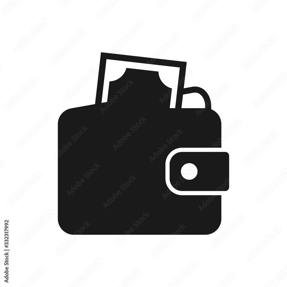 wallet icon in trendy flat style wallet icon in trendy flat style