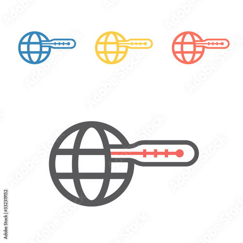 Virus illustration with earth globe. Global pandemic health warning concept. coronavirus wuhan virus.