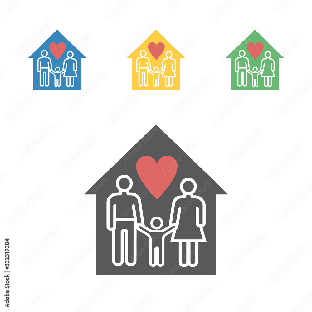 Family icon. Vector signs for web graphics Family icon. Vector signs for web graphics