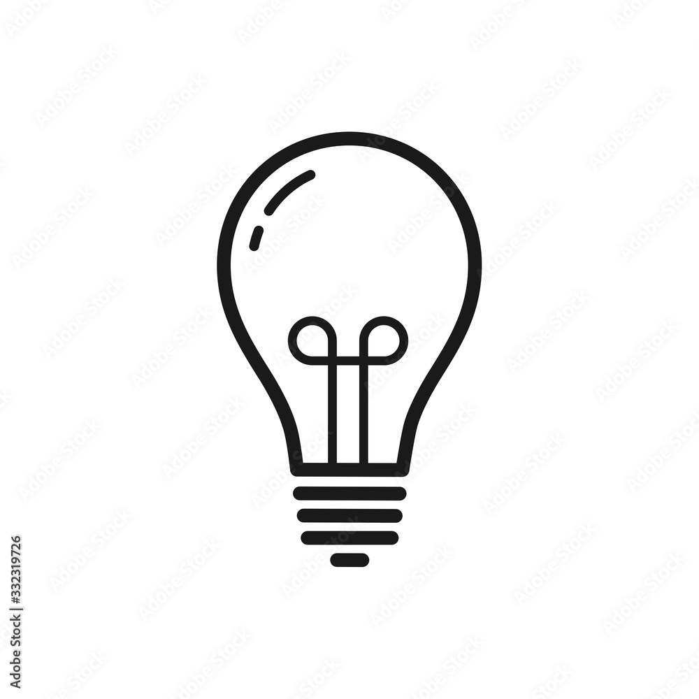 bulb lamp vector icon, idea sign, light bulb lamp icon bulb lamp vector icon, idea sign, light bulb lamp icon