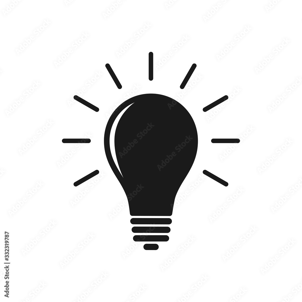 bulb lamp vector icon, idea sign, light bulb lamp icon bulb lamp vector icon, idea sign, light bulb lamp icon