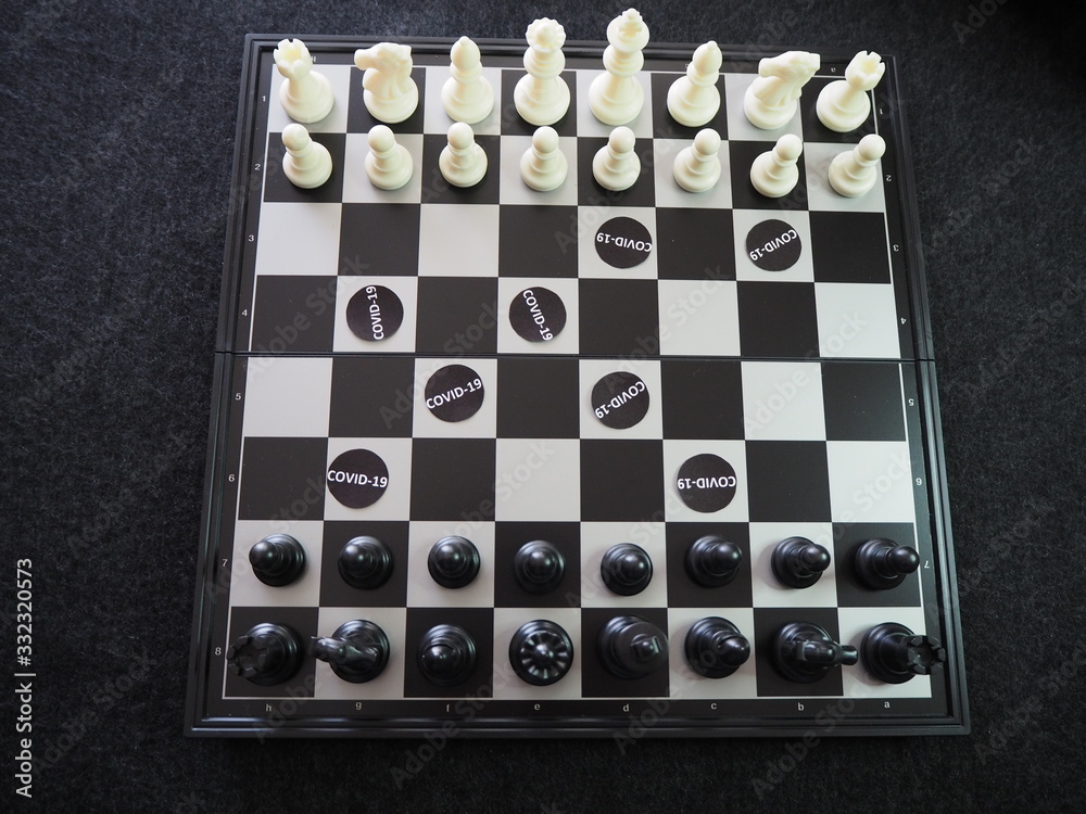 Chess pieces battling against COVID-19 Chess pieces battling against COVID-19