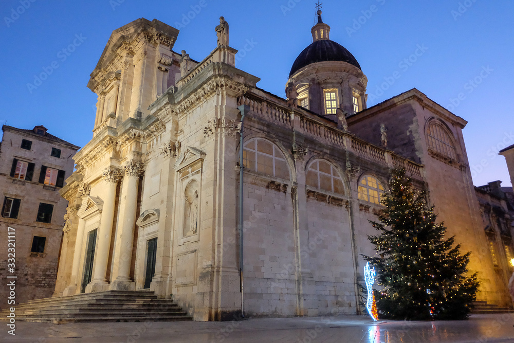 Dubrovnik, Croatia - October 30th 2018: Iconinc church in Dubrovnik Old Town