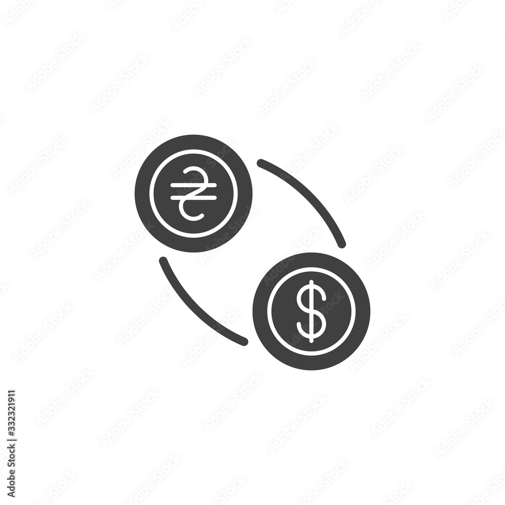 Hryvnia and dollar exchange vector icon. filled flat sign for mobile concept and web design. Dollar with hryvnia currency glyph icon. Currency money symbol, logo illustration. Vector graphics Hryvnia and dollar exchange vector icon. filled flat sign for mobile concept and web design. Dollar with hryvnia currency glyph icon. Currency money symbol, logo illustration. Vector graphics