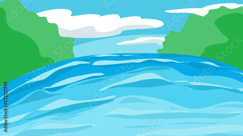vector the sea illustration of a background