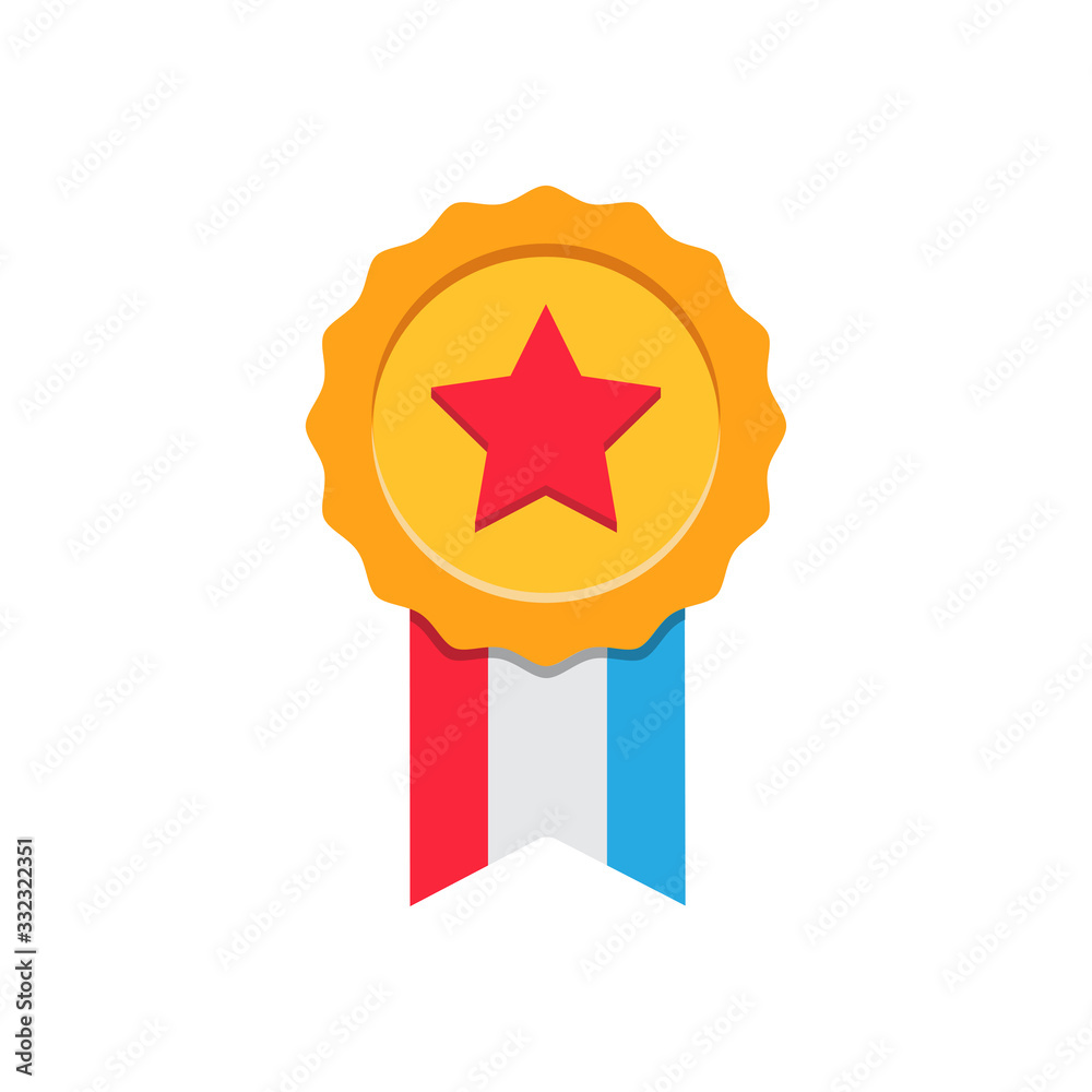 award vector icon, flat design best vector award illustration, medal icon