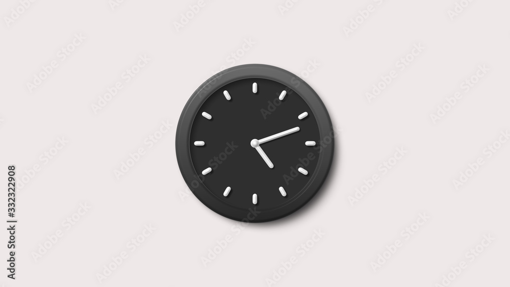 White background 3d wall clock icon,Black clock icon,wall clock icon White background 3d wall clock icon,Black clock icon,wall clock icon