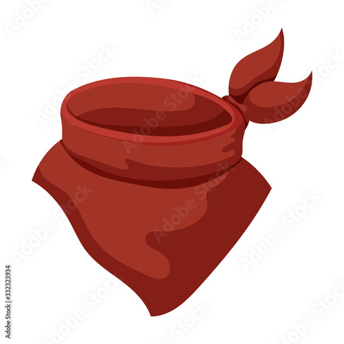 Scarf bandana vector icon.Cartoon vector icon isolated on white background scarf bandana.